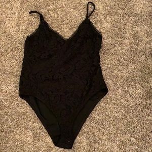 Forever 21 Black lace body suit
